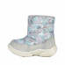 Boots LILA, Gray Flowers