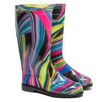 Cizme de cauciuc Lungi COLOR pentru Femei, Curcubeu