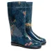 Women's High Wellies with print, Jeans with flowers