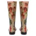 Women's High Wellies with print, Gray rose